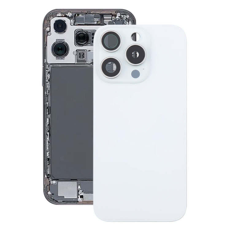 For iPhone 16 Pro Max Glass Original Battery Back Cover with Camera Lens Cover, For iPhone 16 Pro Max