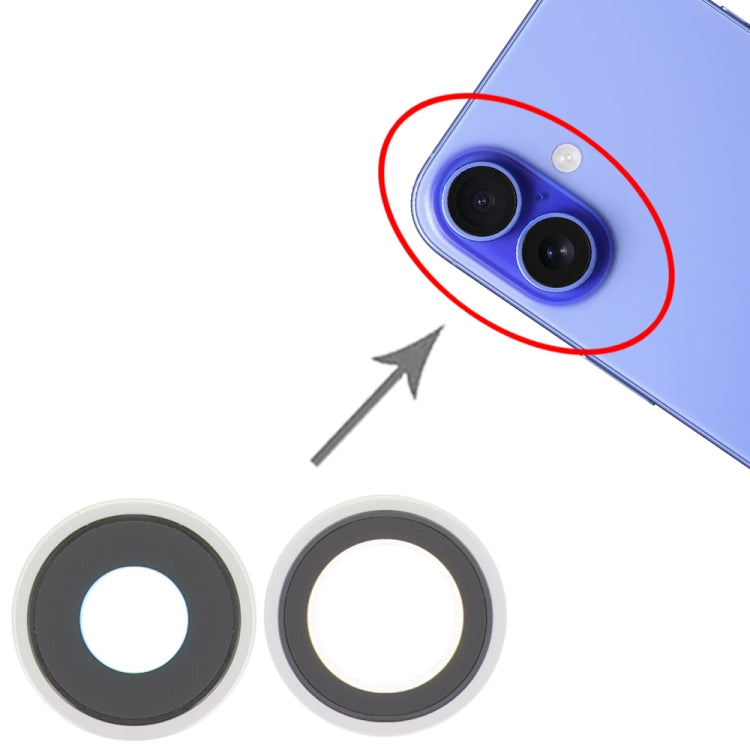 For iPhone 16 / 16 Plus Rear Camera Lens Cover