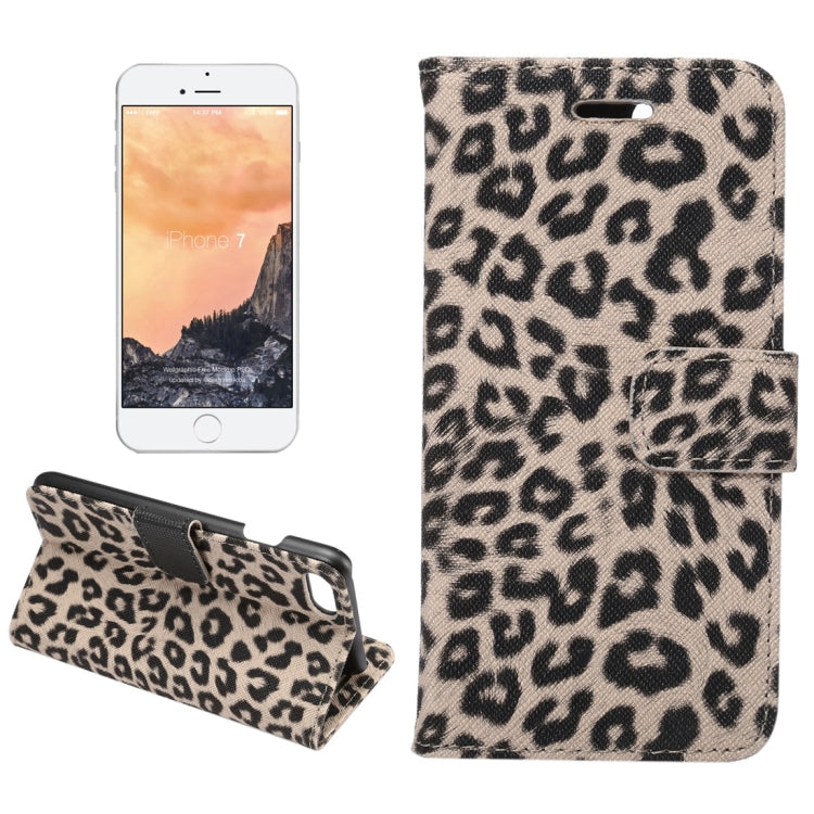 For iPhone 8 & 7 Leopard Pattern Horizontal Flip Leather Case with Holder & Card Slots & Wallet, For 8 & 7