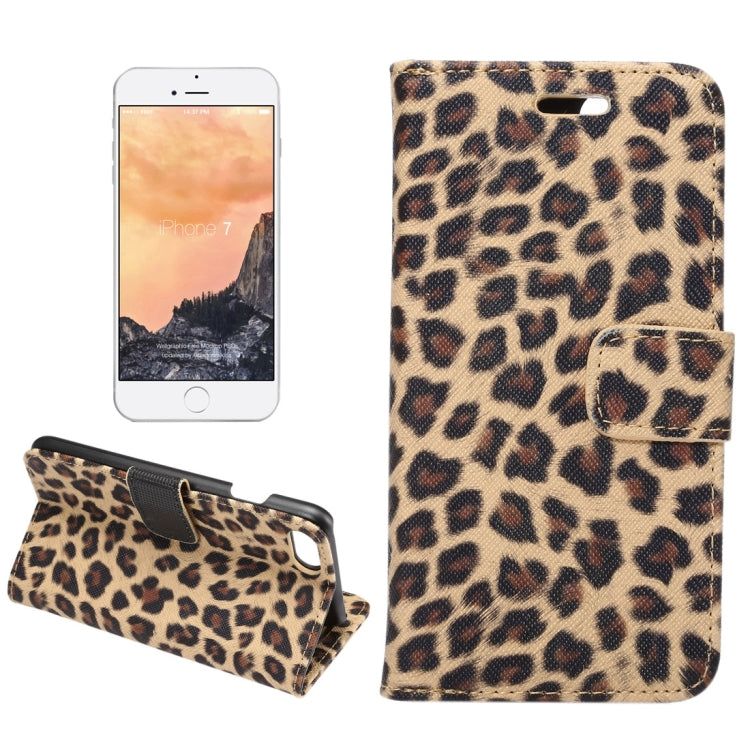 For iPhone 8 & 7 Leopard Pattern Horizontal Flip Leather Case with Holder & Card Slots & Wallet, For 8 & 7