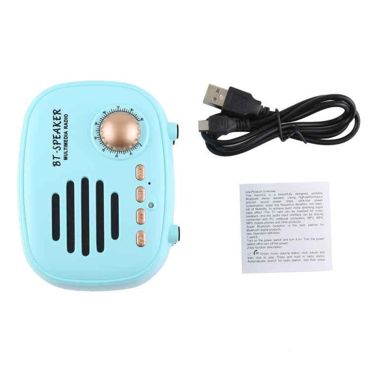 Q108 Retro Mini Wireless Bluetooth Speaker, Support Hands-free / TF Card / U disk / FM