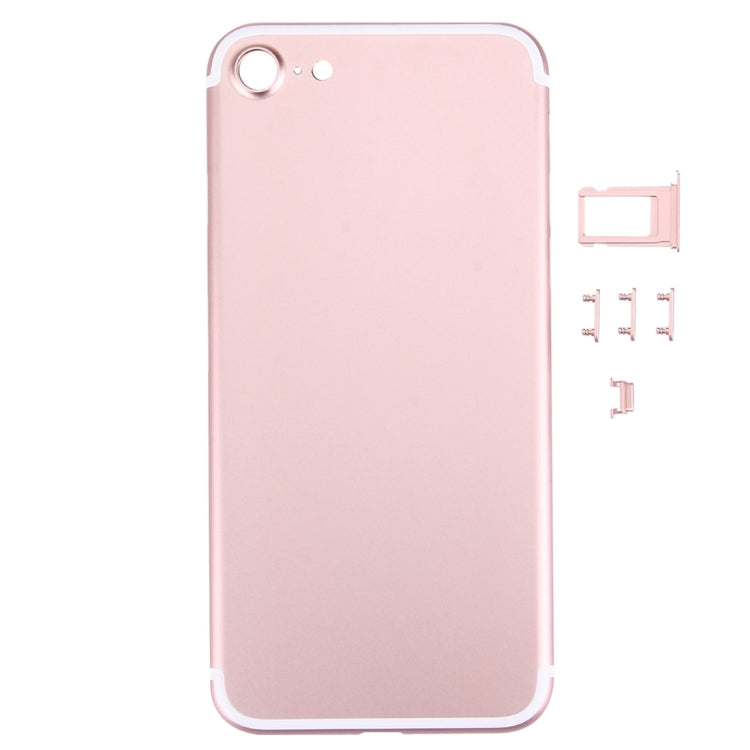 5 in 1 for iPhone 7 (Back Cover + Card Tray + Volume Control Key + Power Button + Mute Switch Vibrator Key) Full Assembly Housing Cover, For iPhone 7, For iPhone 7 with Side keys