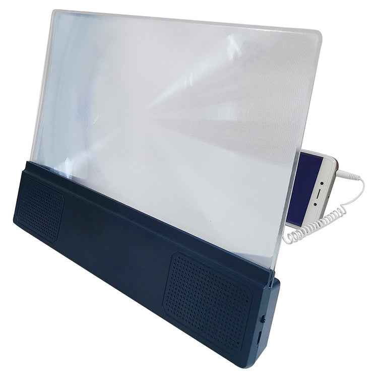 F5 12 inch Universal Mobile Phone Screen Amplifier HD Video Amplifier with Stand & Speaker, Charging Version