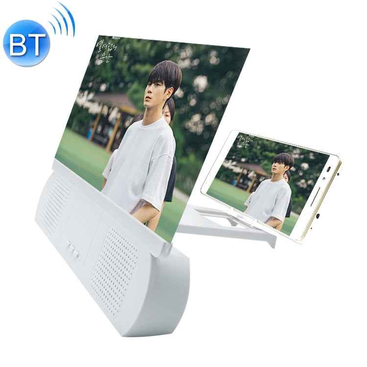 F9 10 inch Universal Chargeable Mobile Phone Screen Amplifier HD Video Amplifier with Silicone Suction Cup Stand & Bluetooth Speaker