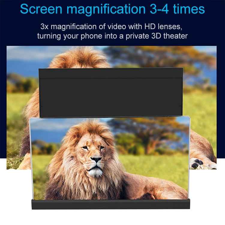 F18 12 inch Rotatable Folding Universal Mobile Phone Screen Amplifier HD Video Amplifier with Block Light Card, Book Shape Version