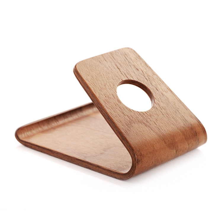 JS01 Wooden Desktop Phone Holder Universal Curved Wood Support Frame For Tablet Phones (Lindens)