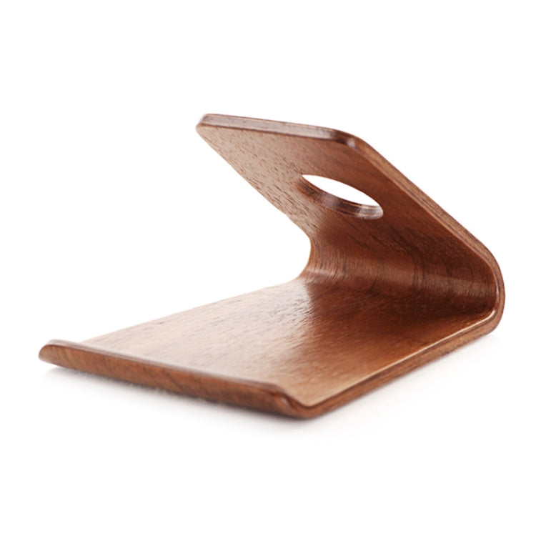 JS01 Wooden Desktop Phone Holder Universal Curved Wood Support Frame For Tablet Phones (Lindens)