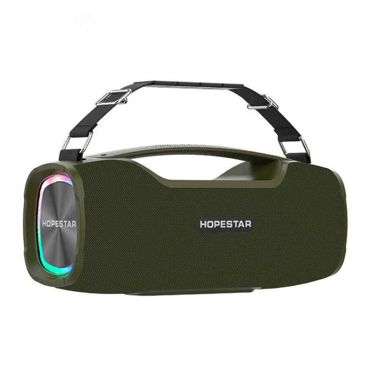 HOPESTAR A6X TWS Portable Outdoor Bluetooth Speaker with Colorful Music Lights, Support Power Bank & Hands-free Call & U Disk & TF Card & 3.5mm AUX, A6X Green, A6X Black