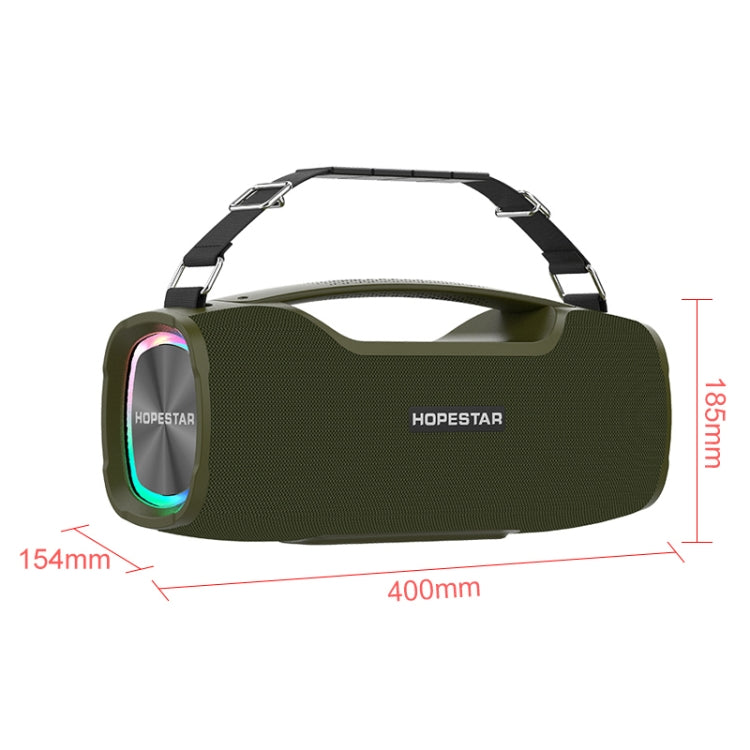 HOPESTAR A6X TWS Portable Outdoor Bluetooth Speaker with Colorful Music Lights, Support Power Bank & Hands-free Call & U Disk & TF Card & 3.5mm AUX, A6X Green, A6X Black
