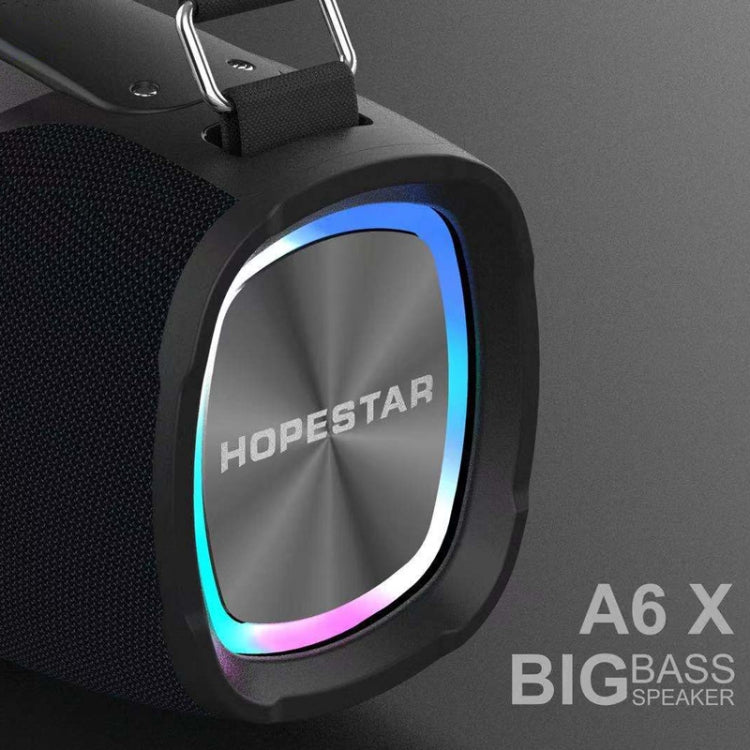 HOPESTAR A6X TWS Portable Outdoor Bluetooth Speaker with Colorful Music Lights, Support Power Bank & Hands-free Call & U Disk & TF Card & 3.5mm AUX, A6X Green, A6X Black