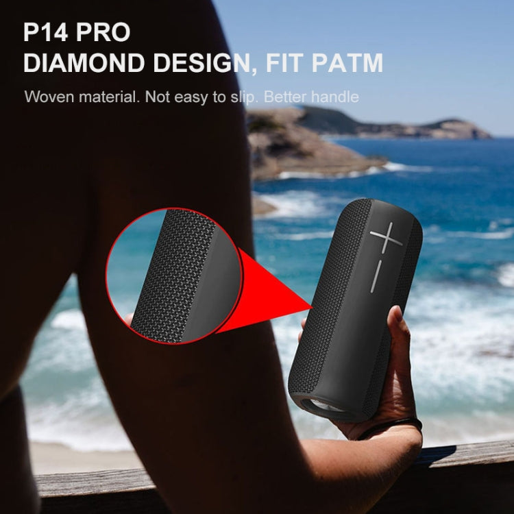 HOPESTAR P14 Pro Portable Outdoor Waterproof Wireless Bluetooth Speaker, Support Hands-free Call & U Disk & TF Card & 3.5mm AUX & FM