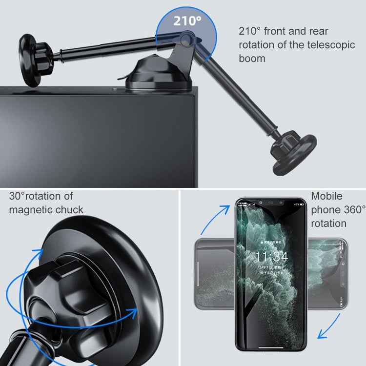Universal Magnetic Retractable Rotating Car Mobile Phone Holder