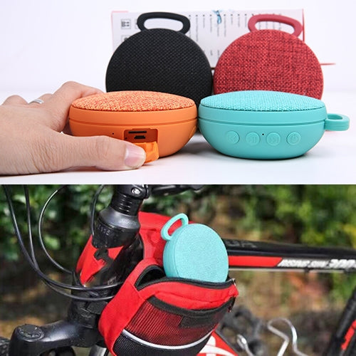 A01L Cloth Texture Round Portable Mini Bluetooth Speaker, Support Hands-free Call & TF Card, A01L Black, A01L Green, A01L Blue, A01L Red