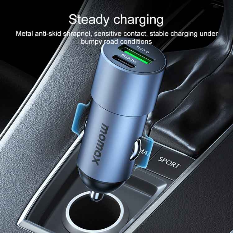 MOMAX UC15 38W PD + QC3.0 Dual Ports Car Charger