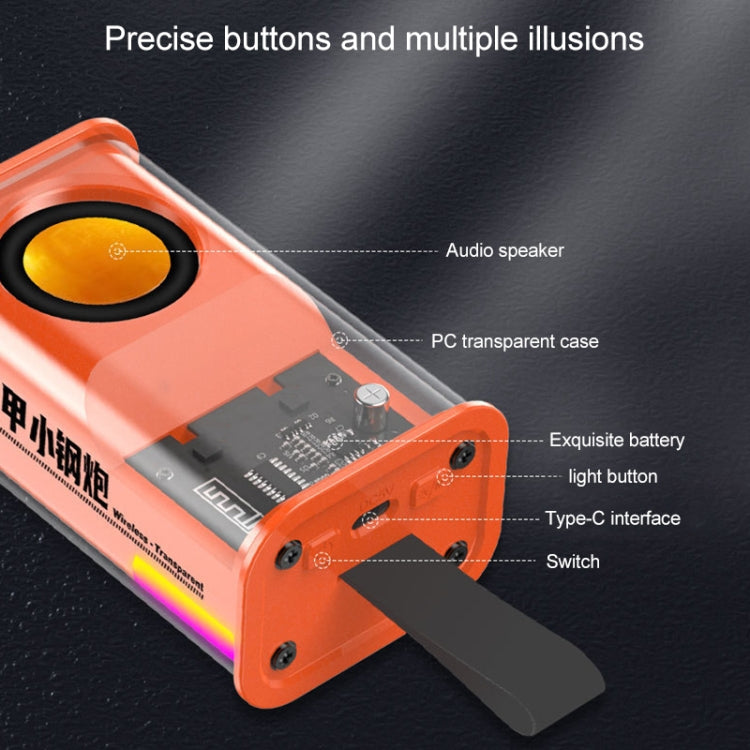 5W Portable Bullet TWS Wireless Bluetooth Speaker, (Orange), (Green), (Grey), (Purple)