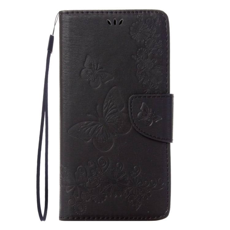 For iPhone 8 & 7 Pressed Flowers Butterfly Pattern Horizontal Flip Leather Case with Holder & Card Slots & Wallet