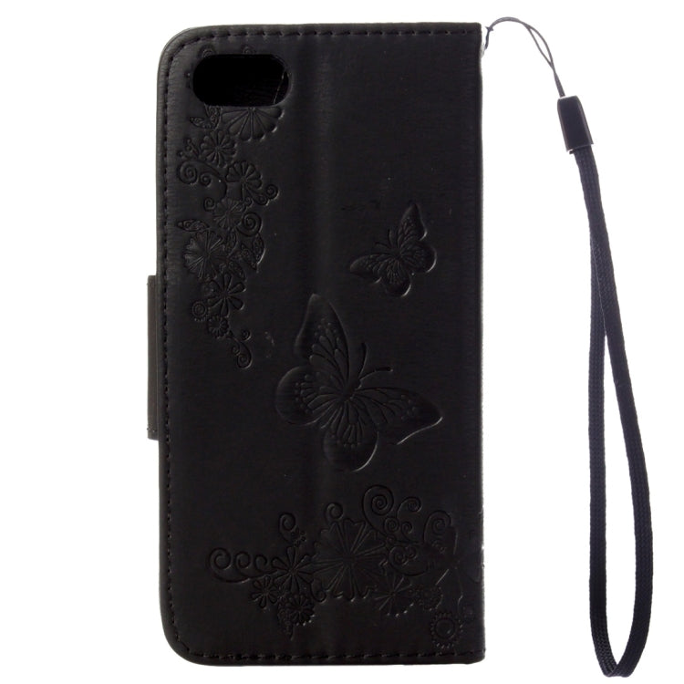 For iPhone 8 & 7 Pressed Flowers Butterfly Pattern Horizontal Flip Leather Case with Holder & Card Slots & Wallet