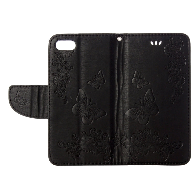 For iPhone 8 & 7 Pressed Flowers Butterfly Pattern Horizontal Flip Leather Case with Holder & Card Slots & Wallet