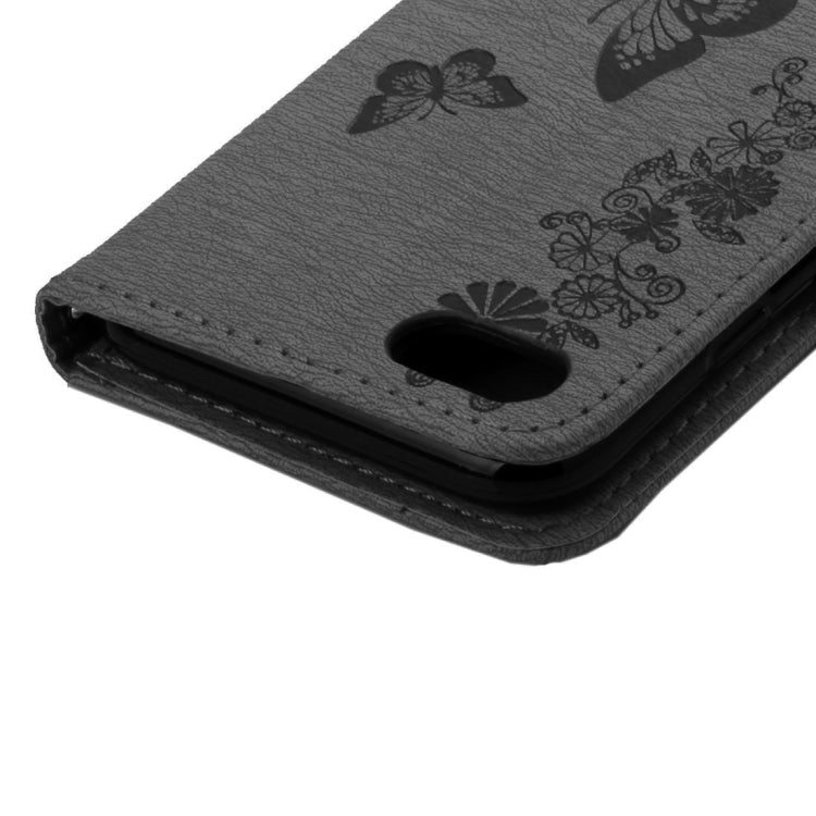For iPhone 8 & 7 Pressed Flowers Butterfly Pattern Horizontal Flip Leather Case with Holder & Card Slots & Wallet