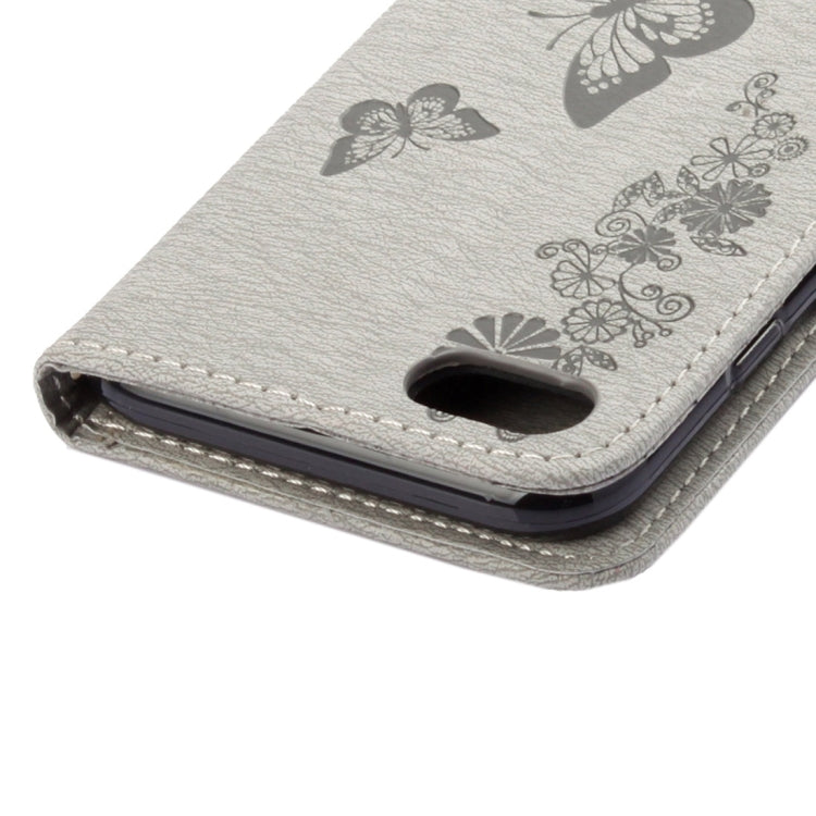 For iPhone 8 & 7 Pressed Flowers Butterfly Pattern Horizontal Flip Leather Case with Holder & Card Slots & Wallet
