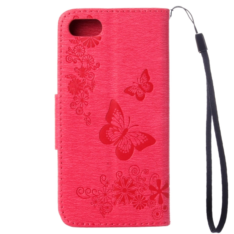 For iPhone 8 & 7 Pressed Flowers Butterfly Pattern Horizontal Flip Leather Case with Holder & Card Slots & Wallet