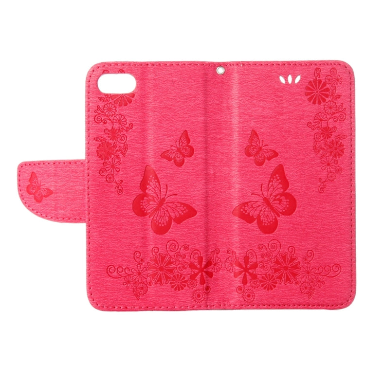 For iPhone 8 & 7 Pressed Flowers Butterfly Pattern Horizontal Flip Leather Case with Holder & Card Slots & Wallet