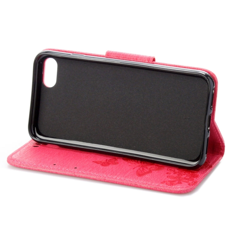 For iPhone 8 & 7 Pressed Flowers Butterfly Pattern Horizontal Flip Leather Case with Holder & Card Slots & Wallet