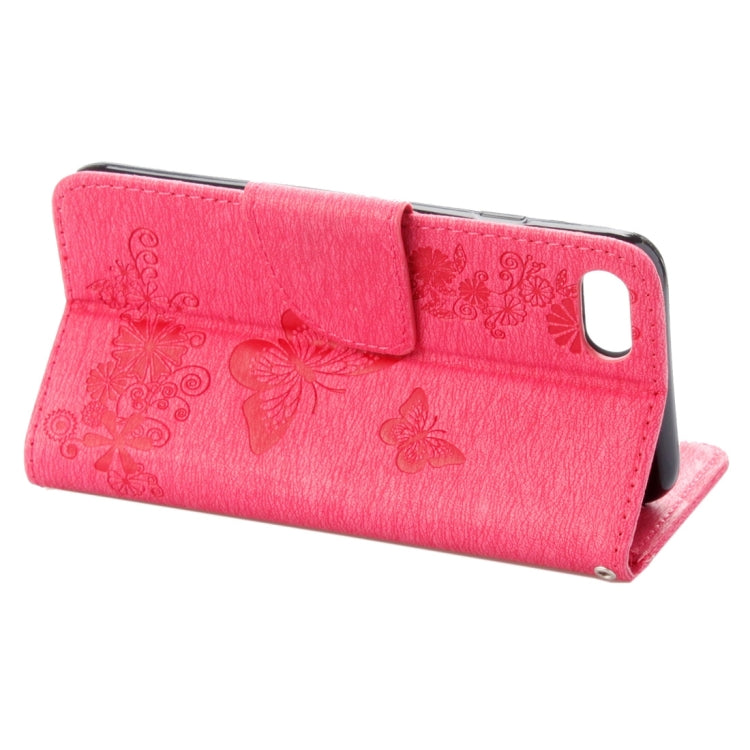 For iPhone 8 & 7 Pressed Flowers Butterfly Pattern Horizontal Flip Leather Case with Holder & Card Slots & Wallet