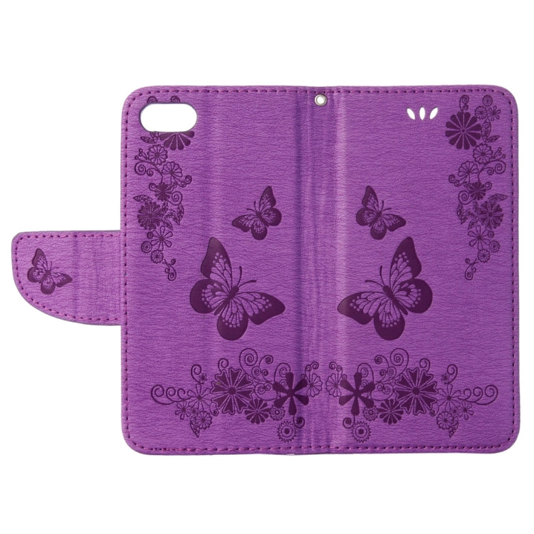 For iPhone 8 & 7 Pressed Flowers Butterfly Pattern Horizontal Flip Leather Case with Holder & Card Slots & Wallet