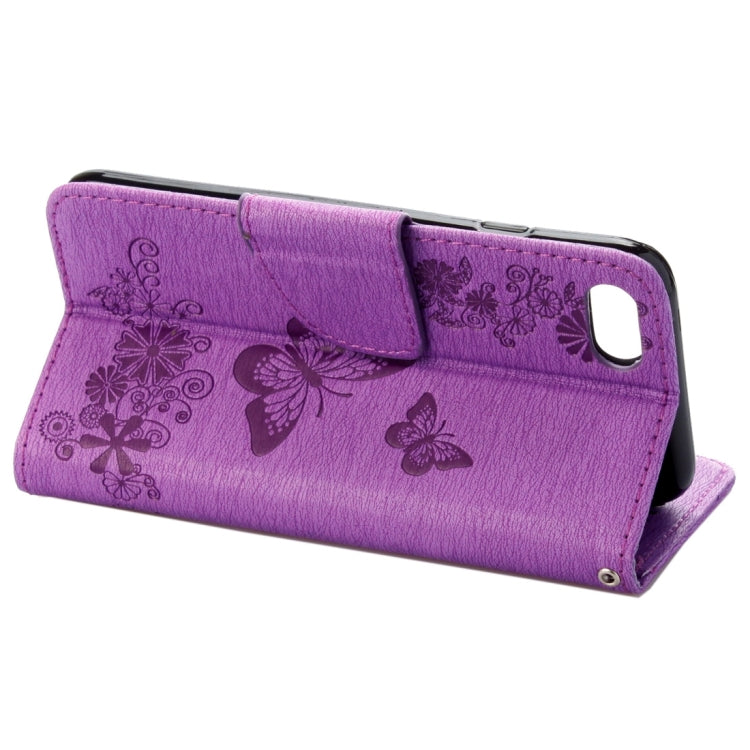 For iPhone 8 & 7 Pressed Flowers Butterfly Pattern Horizontal Flip Leather Case with Holder & Card Slots & Wallet