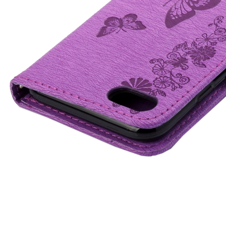 For iPhone 8 & 7 Pressed Flowers Butterfly Pattern Horizontal Flip Leather Case with Holder & Card Slots & Wallet
