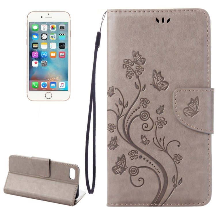 For iPhone 8 & 7 Pressed Flowers Horizontal Flip Leather Case with Holder & Card Slots & Wallet