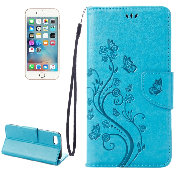 For iPhone 8 & 7 Pressed Flowers Horizontal Flip Leather Case with Holder & Card Slots & Wallet