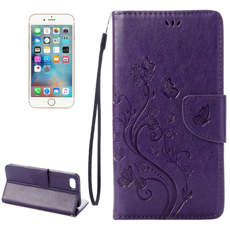 For iPhone 8 & 7 Pressed Flowers Horizontal Flip Leather Case with Holder & Card Slots & Wallet