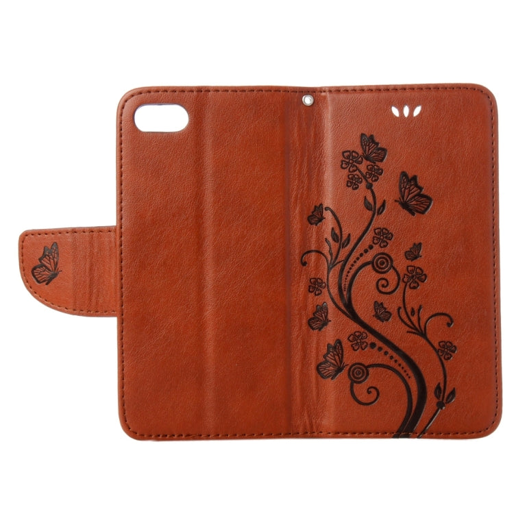 For iPhone 8 & 7 Pressed Flowers Horizontal Flip Leather Case with Holder & Card Slots & Wallet