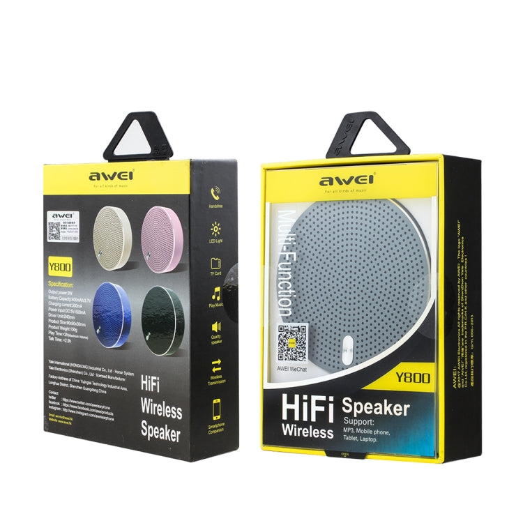 awei Y800 Mini Portable Wireless Bluetooth Speaker Noise Reduction Mic, Support TF Card, Y800