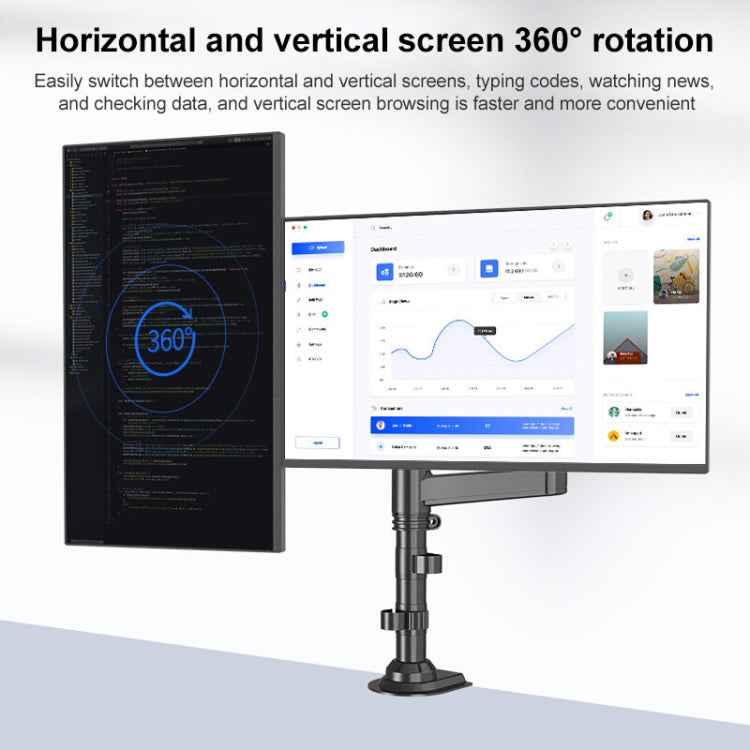 NB H180 Column Type Dual-screen Monitor Holder Desktop Rotating Lifting Computer Monitor Base Hanger
