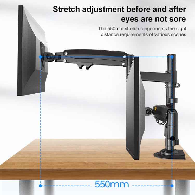NB H180 Column Type Dual-screen Monitor Holder Desktop Rotating Lifting Computer Monitor Base Hanger
