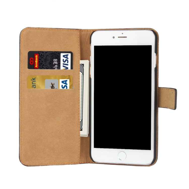 For iPhone 8 & 7 Genuine Split Horizontal Flip Leather Case with Holder & Card Slots & Wallet
