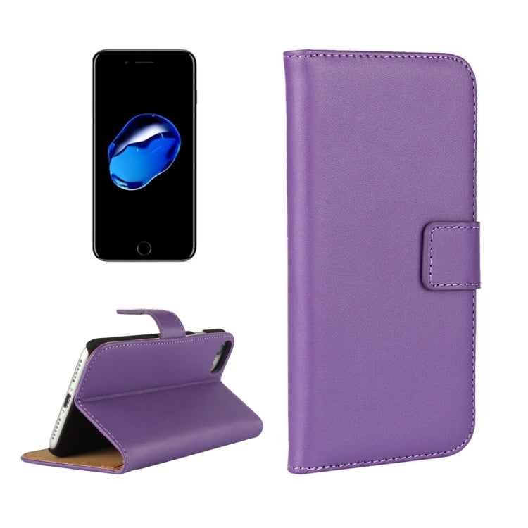 For iPhone 8 & 7 Genuine Split Horizontal Flip Leather Case with Holder & Card Slots & Wallet