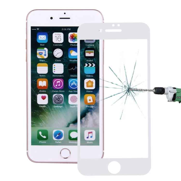 For iPhone 7 Plus Silk Printing Screen Protector 0.26mm 9H Surface Hardness 2.5D Explosion-proof Tempered Glass Screen Film