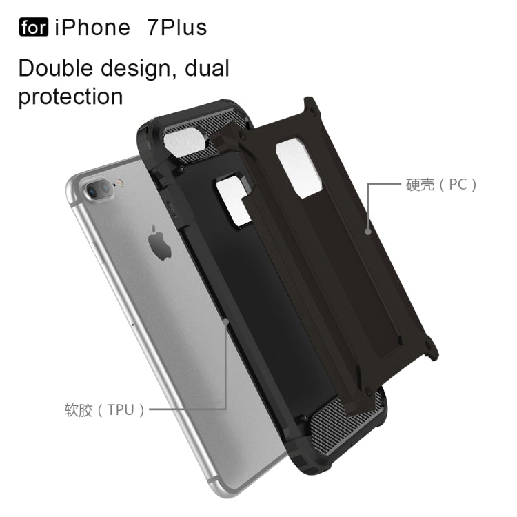 For iPhone 8 Plus & 7 Plus Tough Armor TPU + PC Combination Case, For iPhone 7 Plus