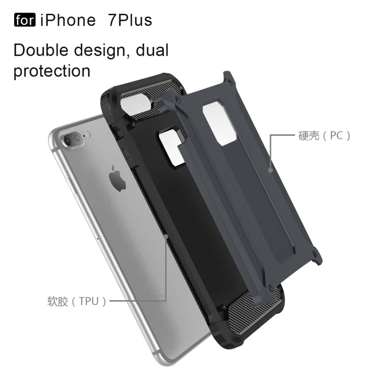 For iPhone 8 Plus & 7 Plus Tough Armor TPU + PC Combination Case, For iPhone 7 Plus