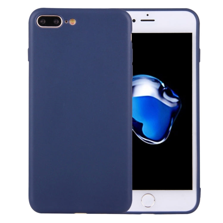 For iPhone 8 Plus & 7 Plus Solid Color TPU Protective Case Without Round Hole