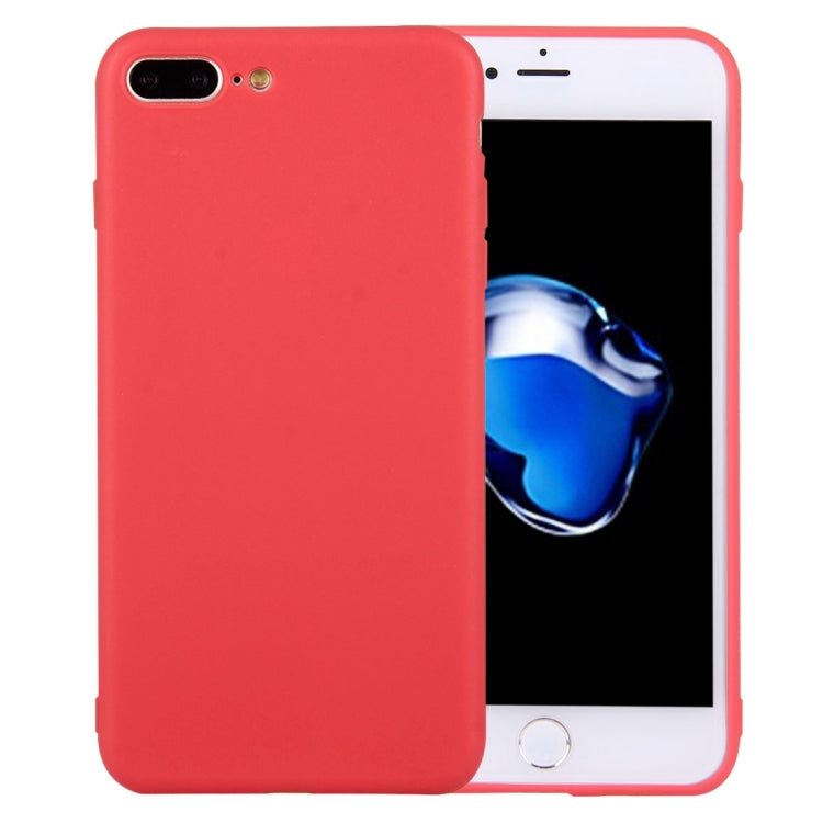 For iPhone 8 Plus & 7 Plus Solid Color TPU Protective Case Without Round Hole