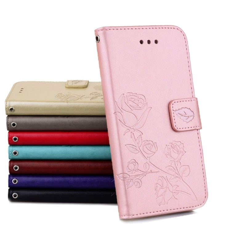 Fro iPhone 8 Plus & 7 Plus Roses Pressed Flowers Pattern Flip Leather Case with Holder & Card Slots & Wallet, Fro 8P & 7P