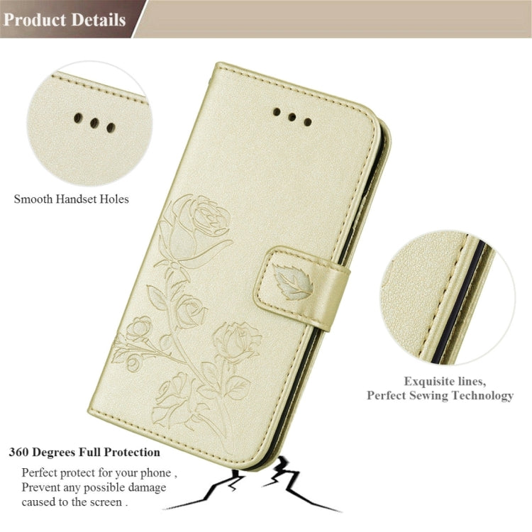 Fro iPhone 8 Plus & 7 Plus Roses Pressed Flowers Pattern Flip Leather Case with Holder & Card Slots & Wallet, Fro 8P & 7P