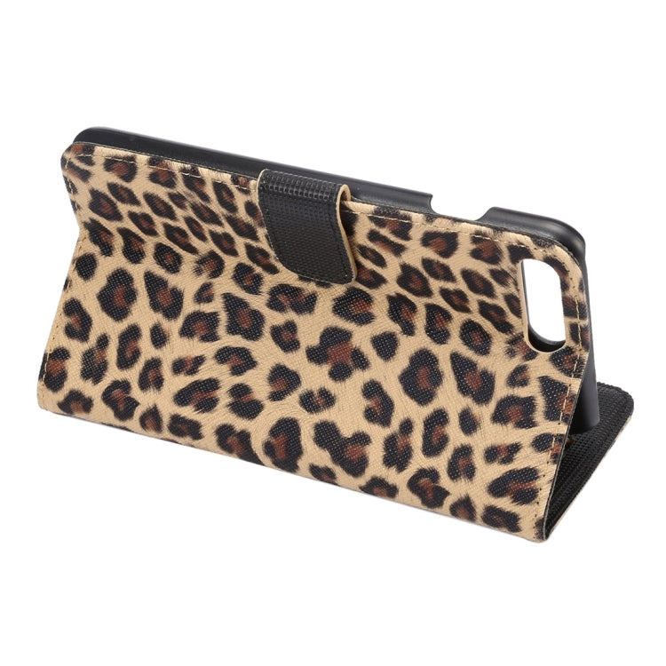 For iPhone 8 Plus & 7 Plus Leopard Texture Horizontal Flip Leather Case with Holder & Card Slots & Wallet