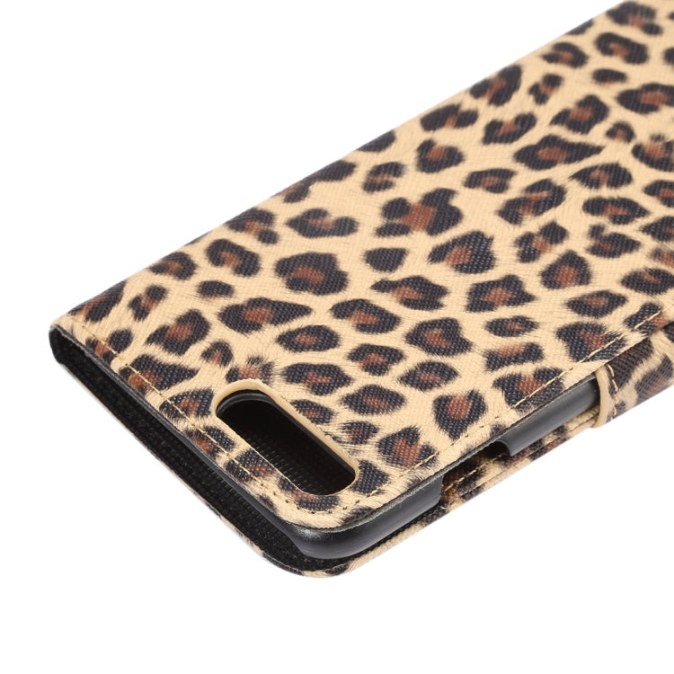 For iPhone 8 Plus & 7 Plus Leopard Texture Horizontal Flip Leather Case with Holder & Card Slots & Wallet