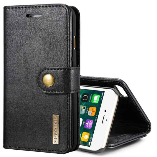 DG.MING for iPhone 8 & 7  Crazy Horse Texture Horizontal Flip Detachable Magnetic Protective Case with Holder & Card Slots & Wallet